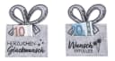 Mel-O-Design Geldgeschenk Tasche aus Deko Filz 2er Set Grau Bild 1