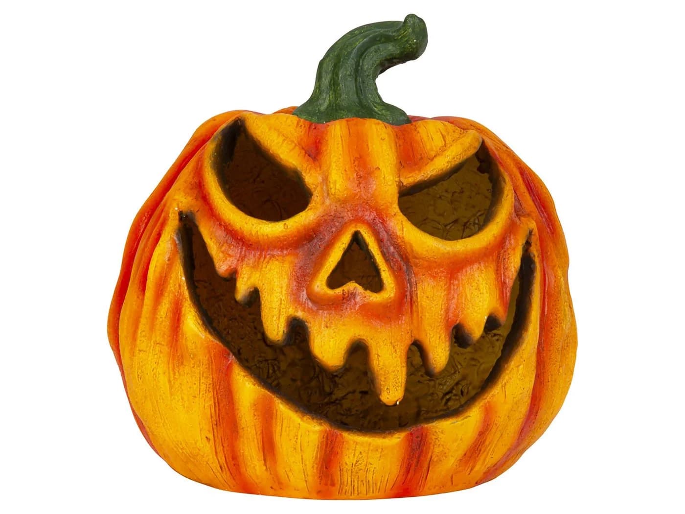 Mel-O-Design Halloweenkürbis Dekofigur mit LED-Licht Orange