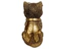 Mel-O-Design Dekofigur Lustige Katze in Gold mit großer Brille Bild 1