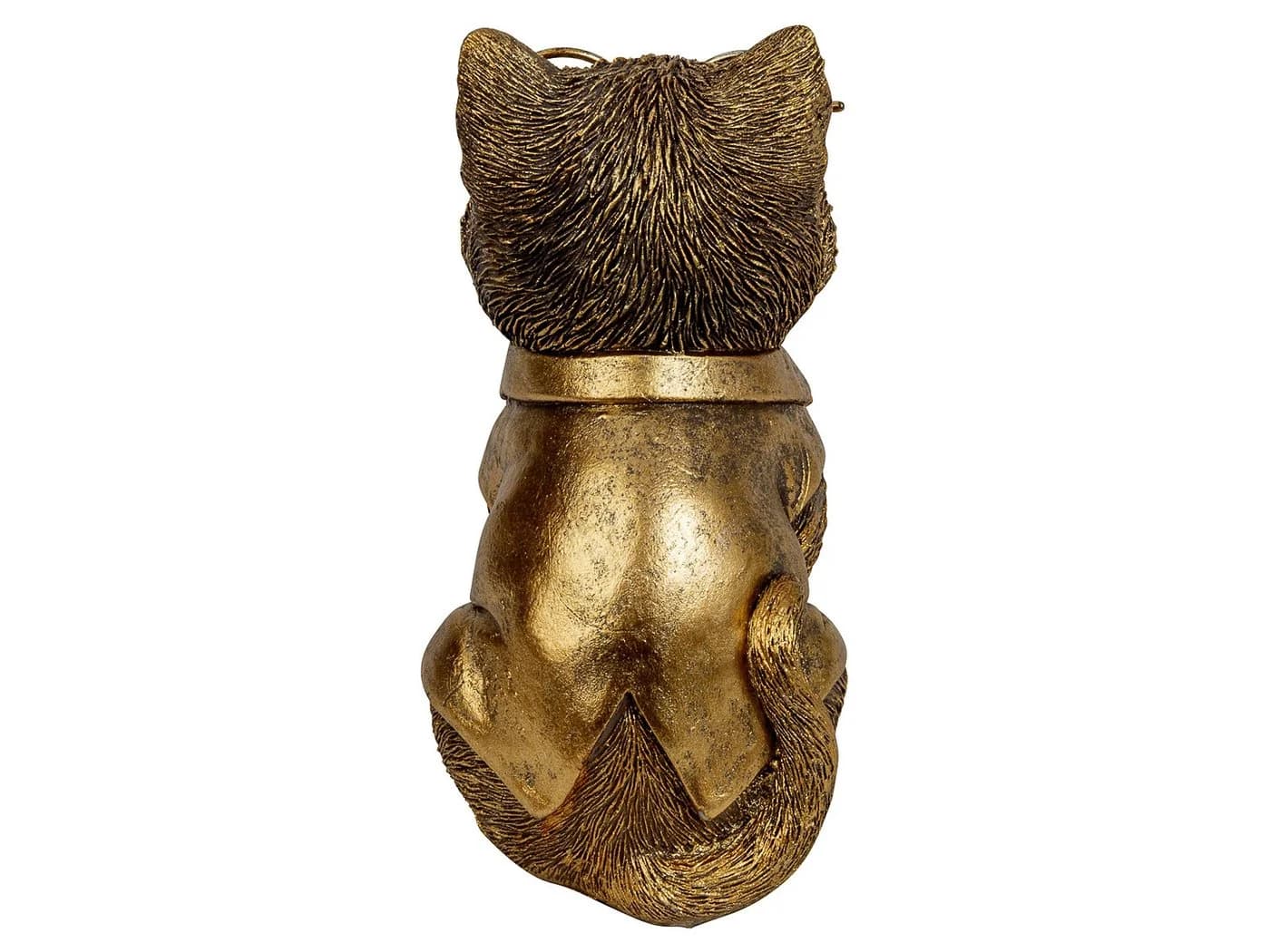Mel-O-Design Dekofigur Lustige Katze in Gold mit großer Brille