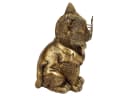 Mel-O-Design Dekofigur Lustige Katze in Gold mit großer Brille Bild 3