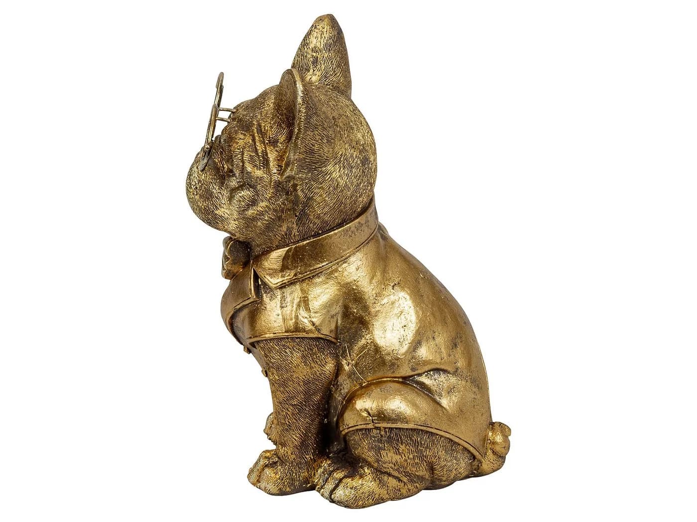 Mel-O-Design Dekofigur Mops gold mit großer Brille - Bild 3