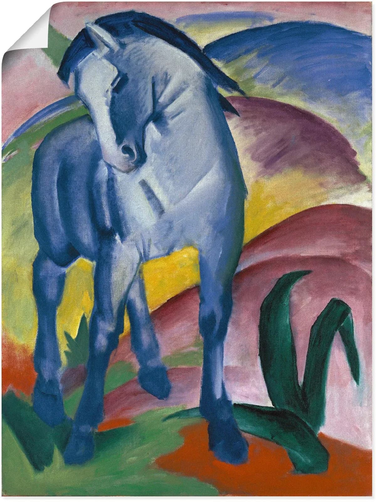 Artland Wandbild Blaues Pferd I. 1911. Bunt Leinwanddruck