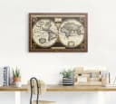 Artland Wandbild Weltkarte Landkarten Leinwandbild Poster Bild 1