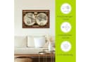 Artland Wandbild Weltkarte Landkarten Leinwandbild Poster Bild 4