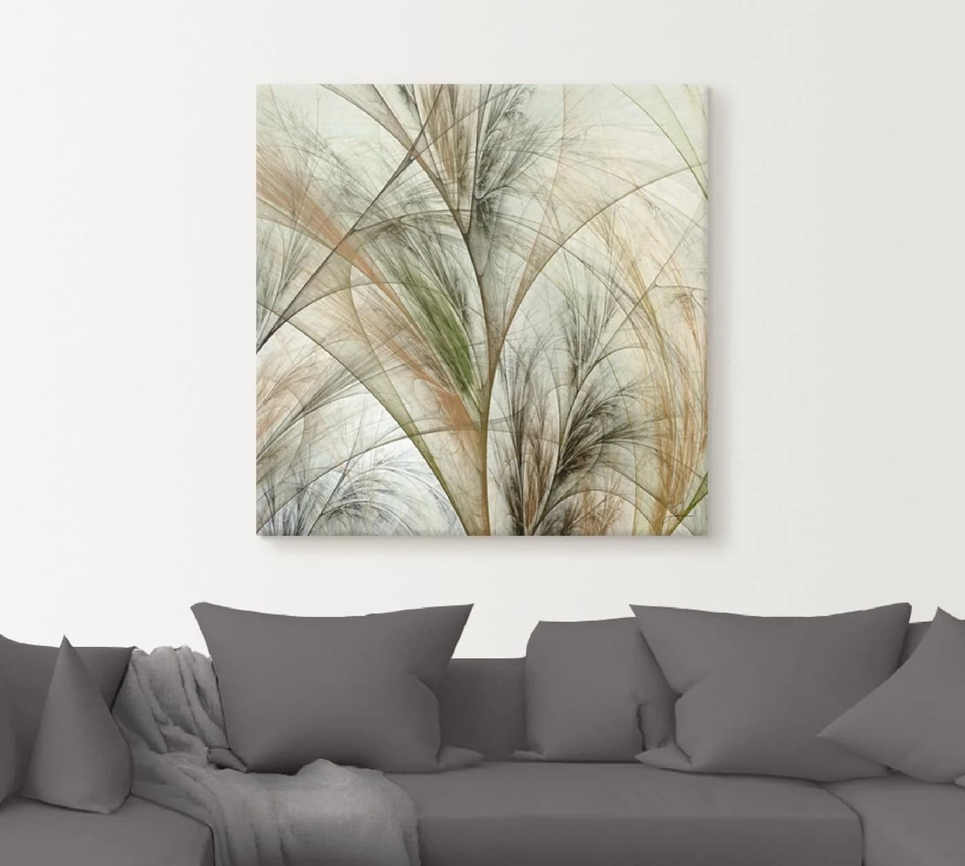 Artland Leinwandbild Fraktales Gras IV auf Holzrahmen - Bild 3