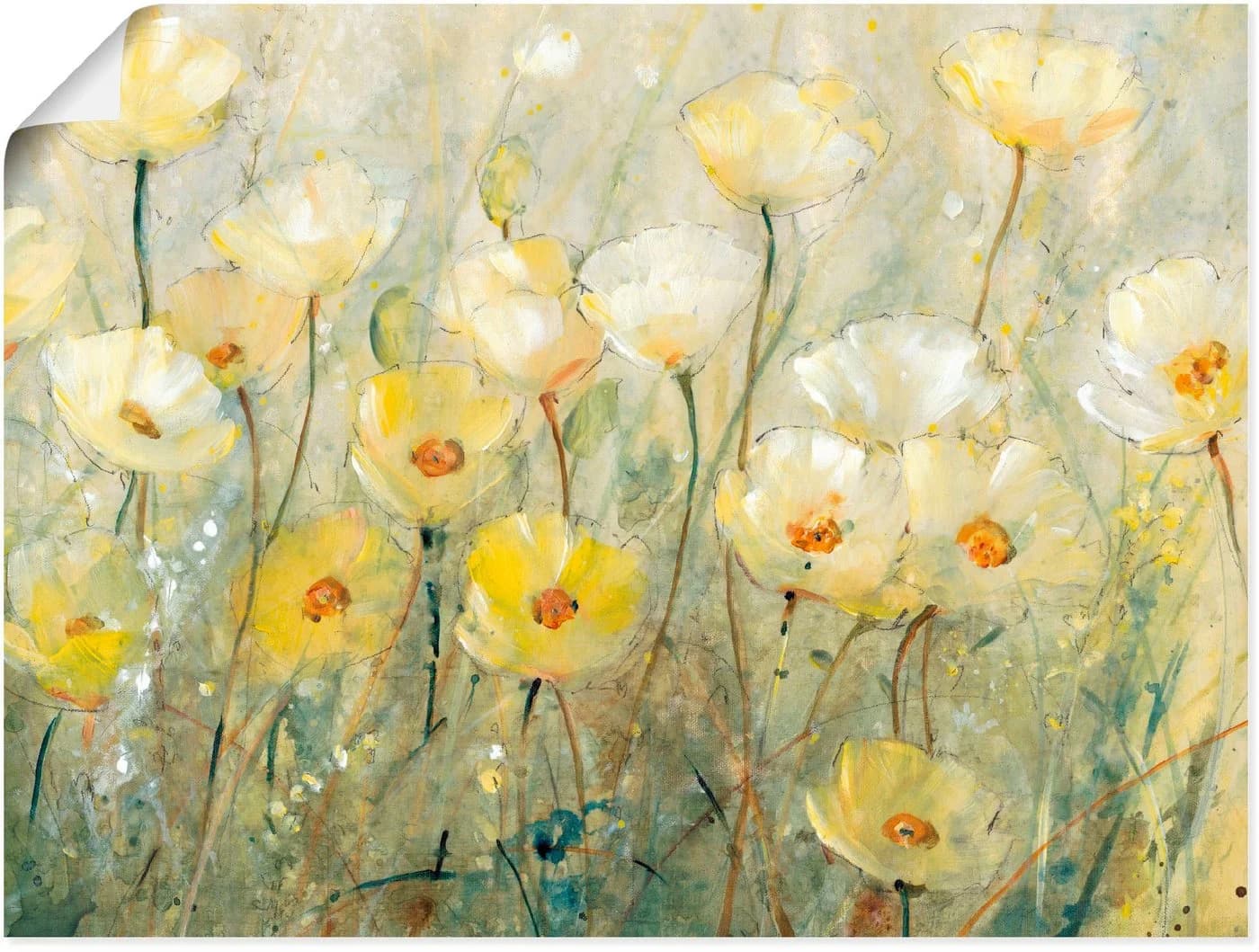 Artland Wandbild Sommer in voller Blüte II Blumenwiese Leinwandbild Poster - Bild 2