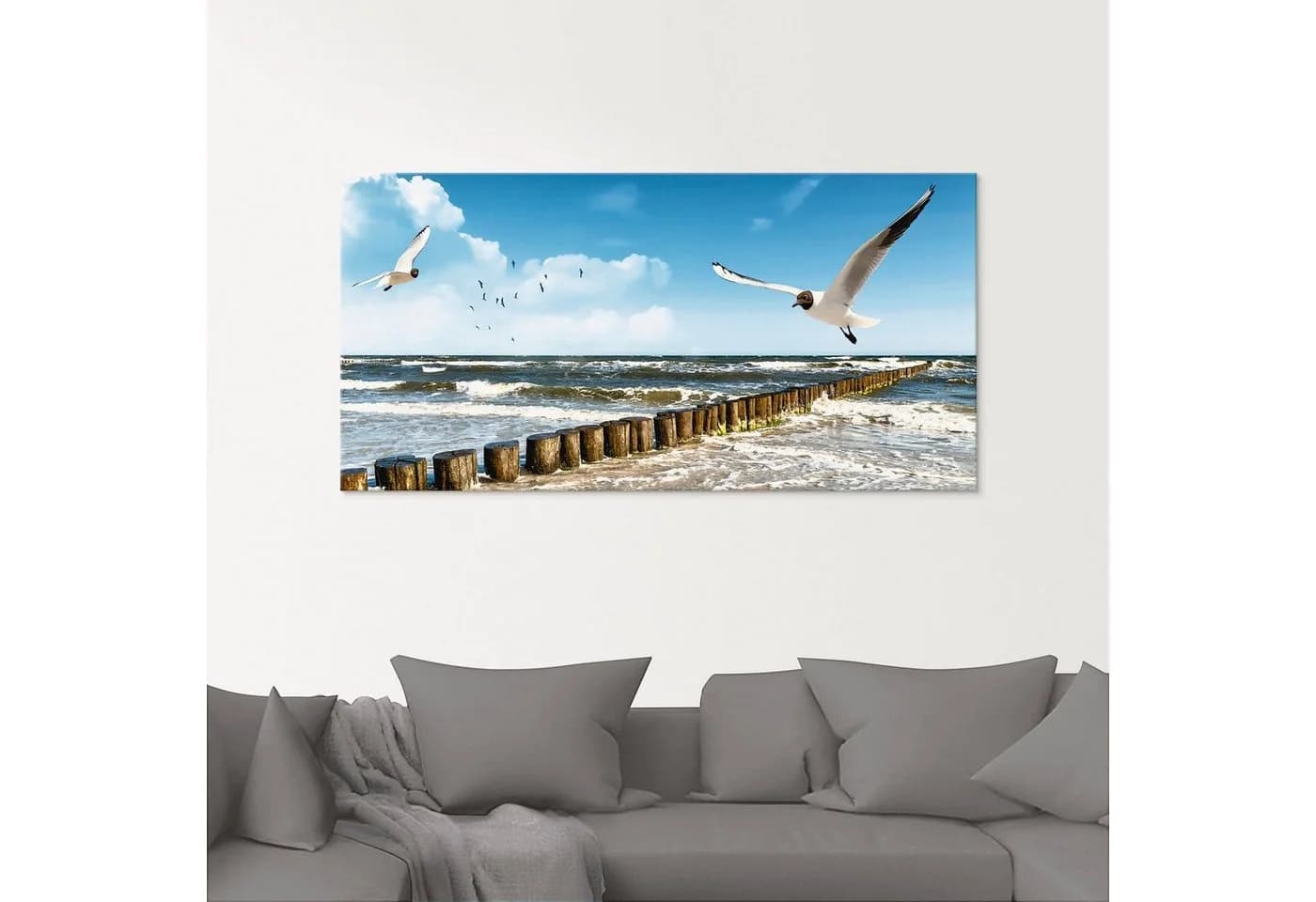 Artland Glasbild Ostsee Weißglas Modern