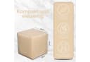 Best for Home Cube Pouf Samt Hocker Beige/Braun Bild 1