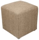 Best for Home Cube Pouf Samt Hocker Beige/Braun Bild 2