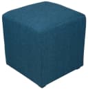 Best for Home Cube Pouf Samt Hocker Türkis 40x40x40 cm Bild 2