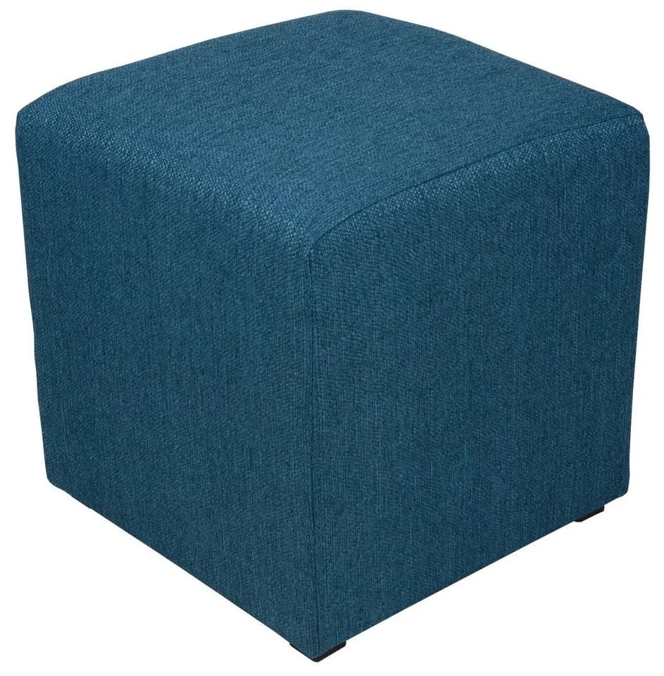 Best for Home Cube Pouf Samt Hocker Türkis 40x40x40 cm - Bild 2