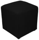 Best for Home Cube Pouf Sitzhocker Schwarz Samt Holzrahmen Bild 2