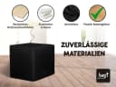 Best for Home Cube Pouf Sitzhocker Schwarz Samt Holzrahmen Bild 4