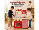 Best for Kids Spielküche Kinderküche chili Rot – MDF Holz mit Zubehör Bild 1