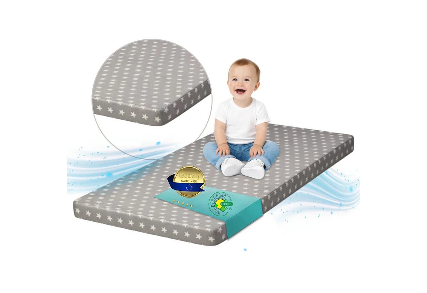 Best for Kids Kindermatratze Grau Faltbar Allergikergeeignet - Bild 2