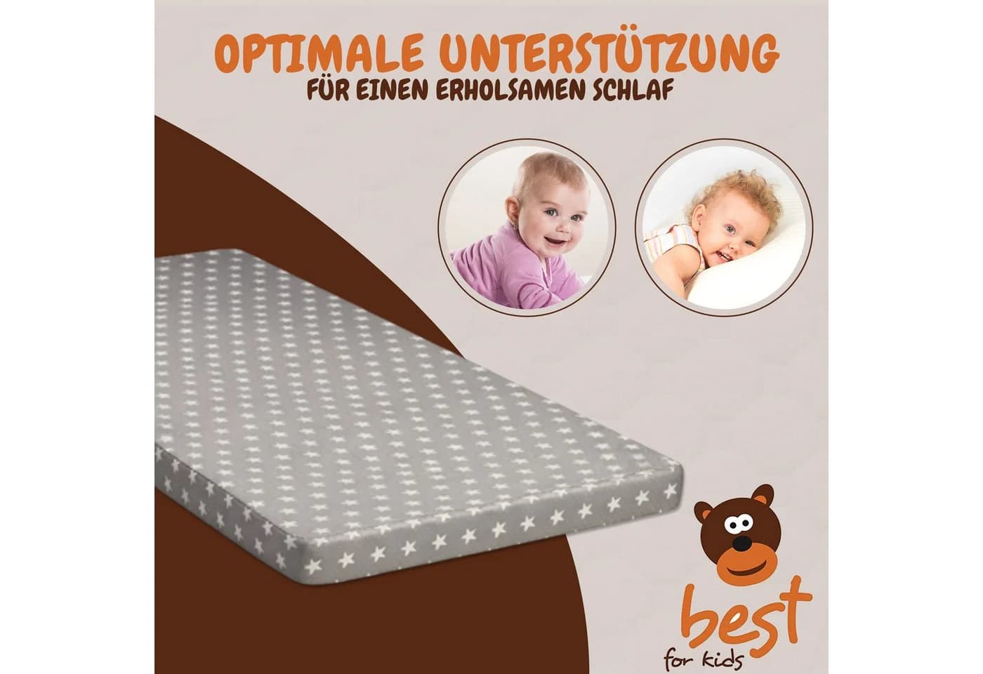 Best for Kids Kindermatratze Grau Faltbar Allergikergeeignet - Bild 4