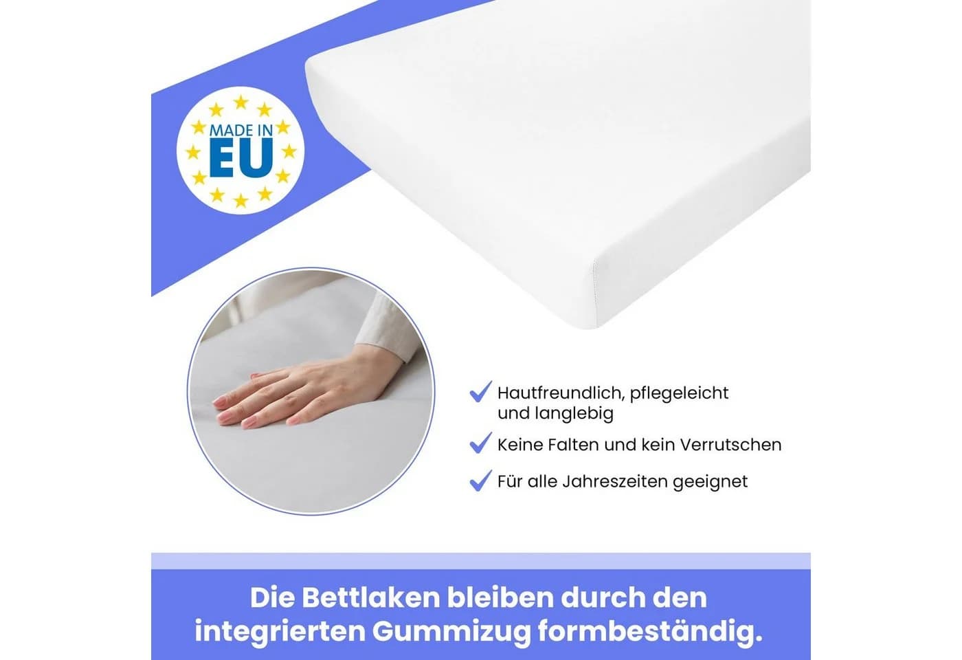 Best for You Spannbettlaken Jersey-Spannbettlaken – Kuscheliger Schlafkomfort & perfekte Passform - Bild 5