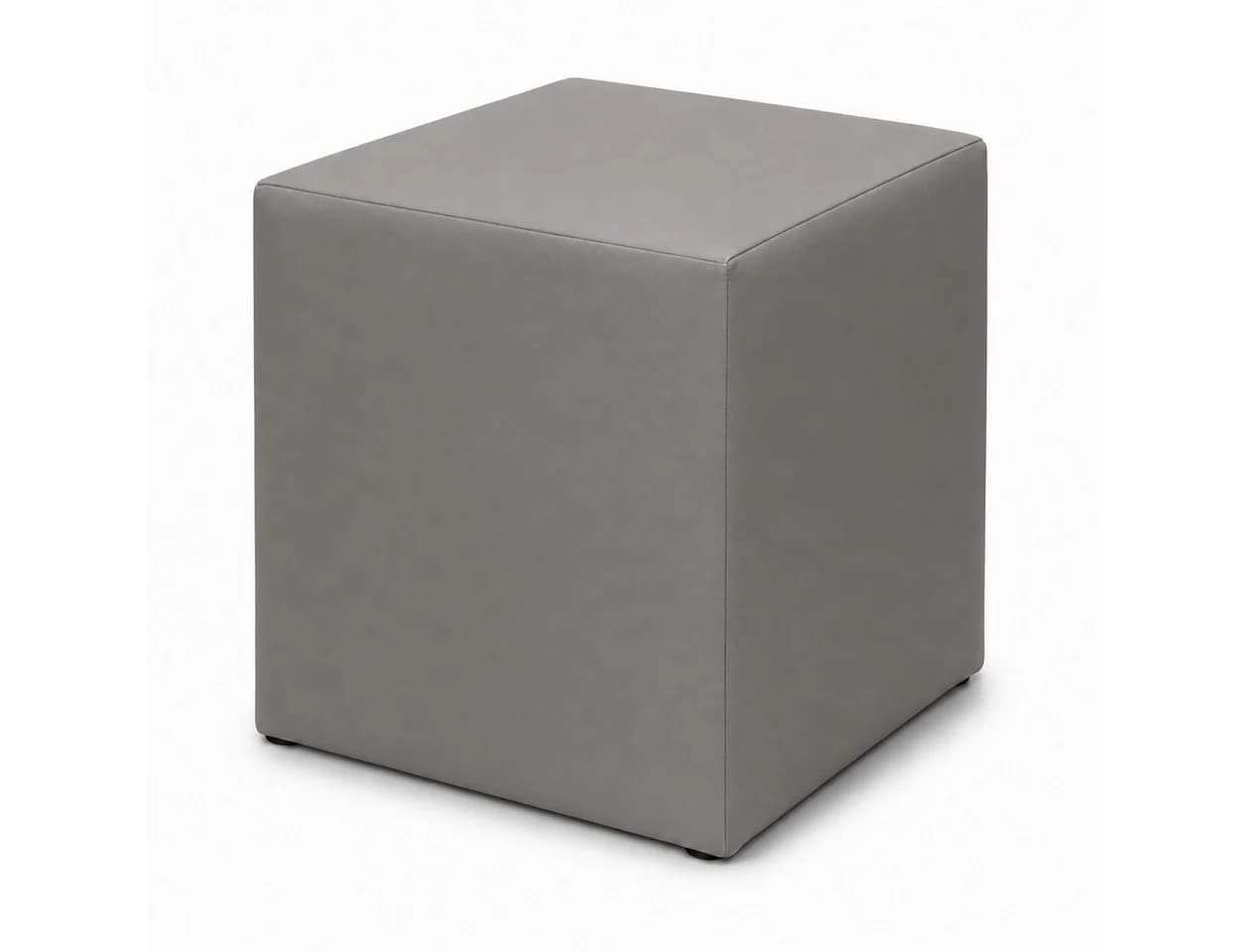 Best for Home Sitzhocker Grau Kunstleder 40x40x40 cm - Bild 2