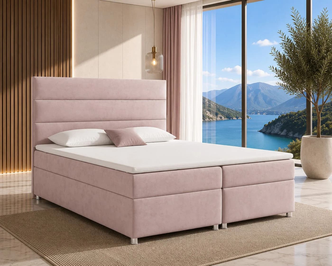 Best for Home Boxspringbett Trinity K1 Rosa mit Bettkasten - Bild 2