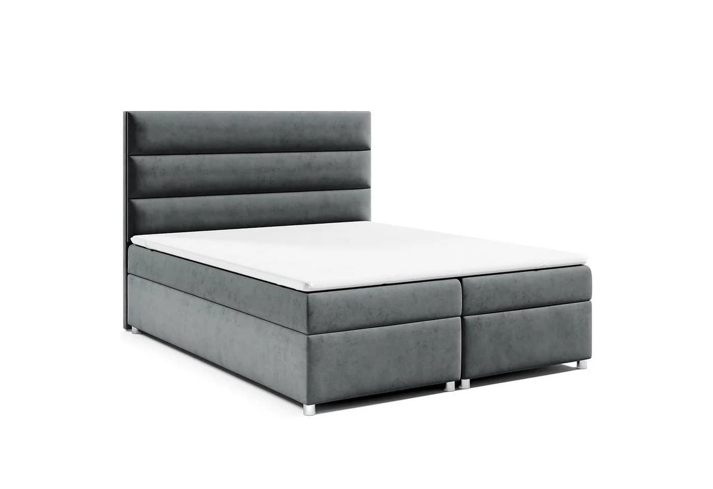 Best for Home Boxspringbett Trinity K1 mit Bettkasten & Bonell-Matratze Graphit - Bild 2