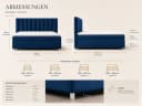 Best for Home Boxspringbett Trinity K-10 mit Bettkasten und Topper Blau Bild 5