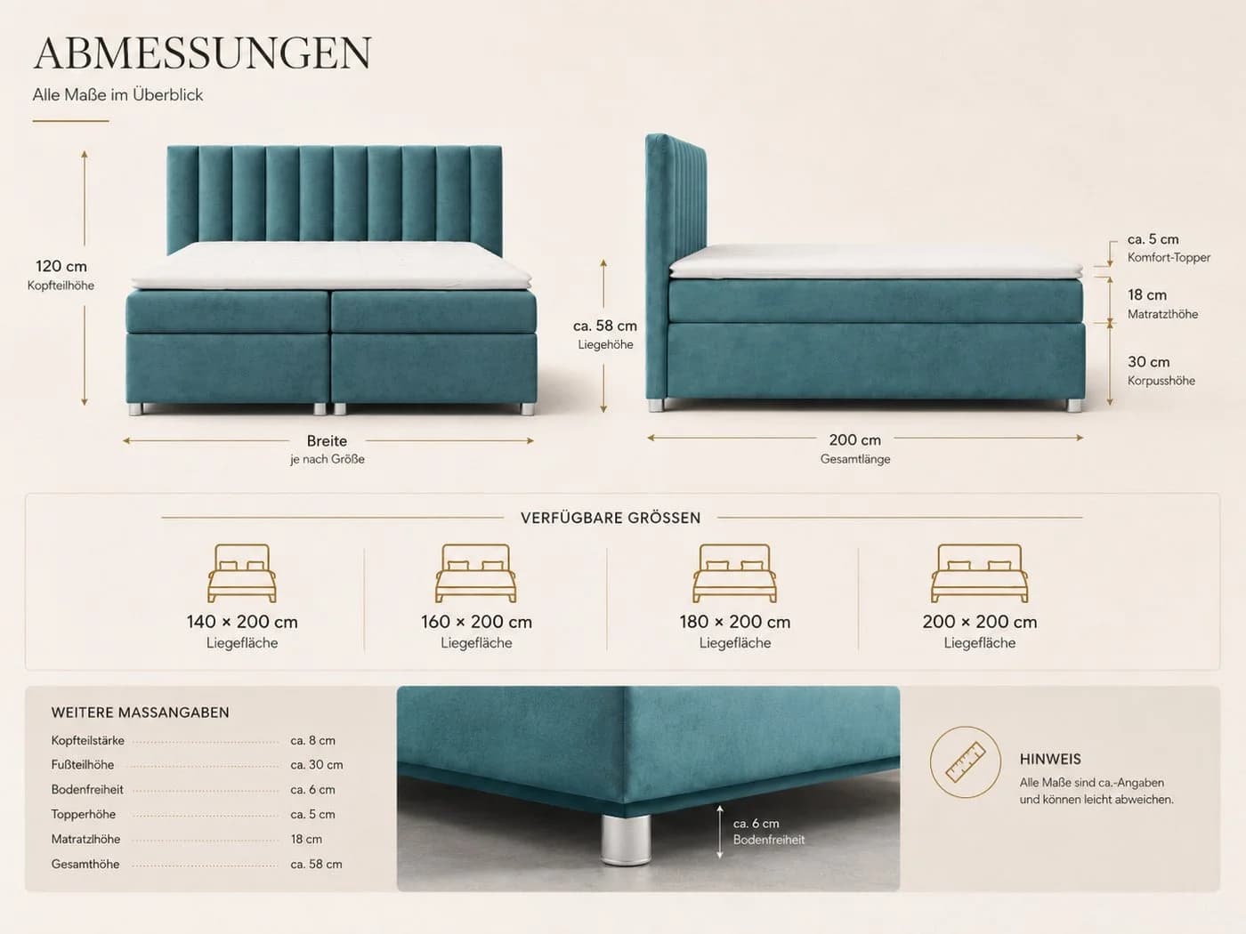 Best for Home Boxspringbett Trinity K-10 mit Bettkasten & Topper - Bild 5