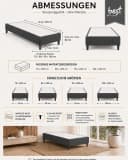 Best for Home Boxspringbettgestell Trinity Massivholz Schwarz Bild 5