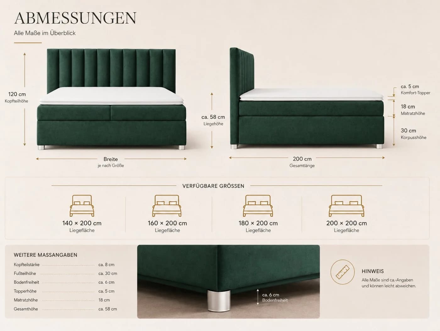 Best for Home Boxspringbett Trinity K-10 mit Stauraum & Topper - Bild 5