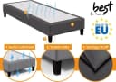 Elegantes Boxspringbett aus Holz und Stoff Bild 3