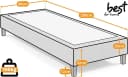 Elegantes Boxspringbett aus Holz und Stoff Bild 5
