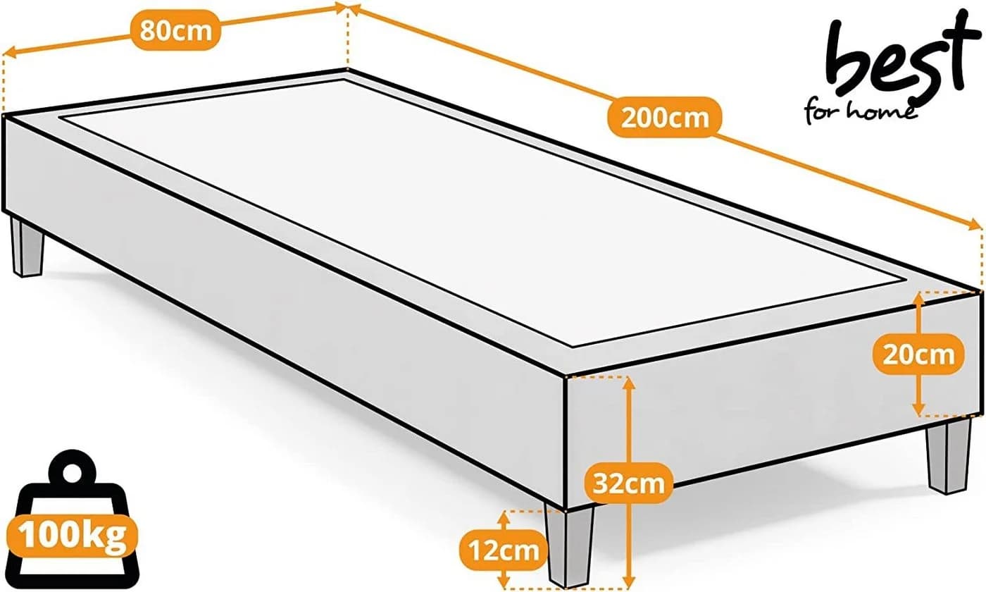 Elegantes Boxspringbett aus Holz und Stoff - Bild 5