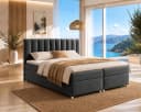 Best for Home Boxspringbett Trinity K-10 mit Bettkästen grau Bild 2