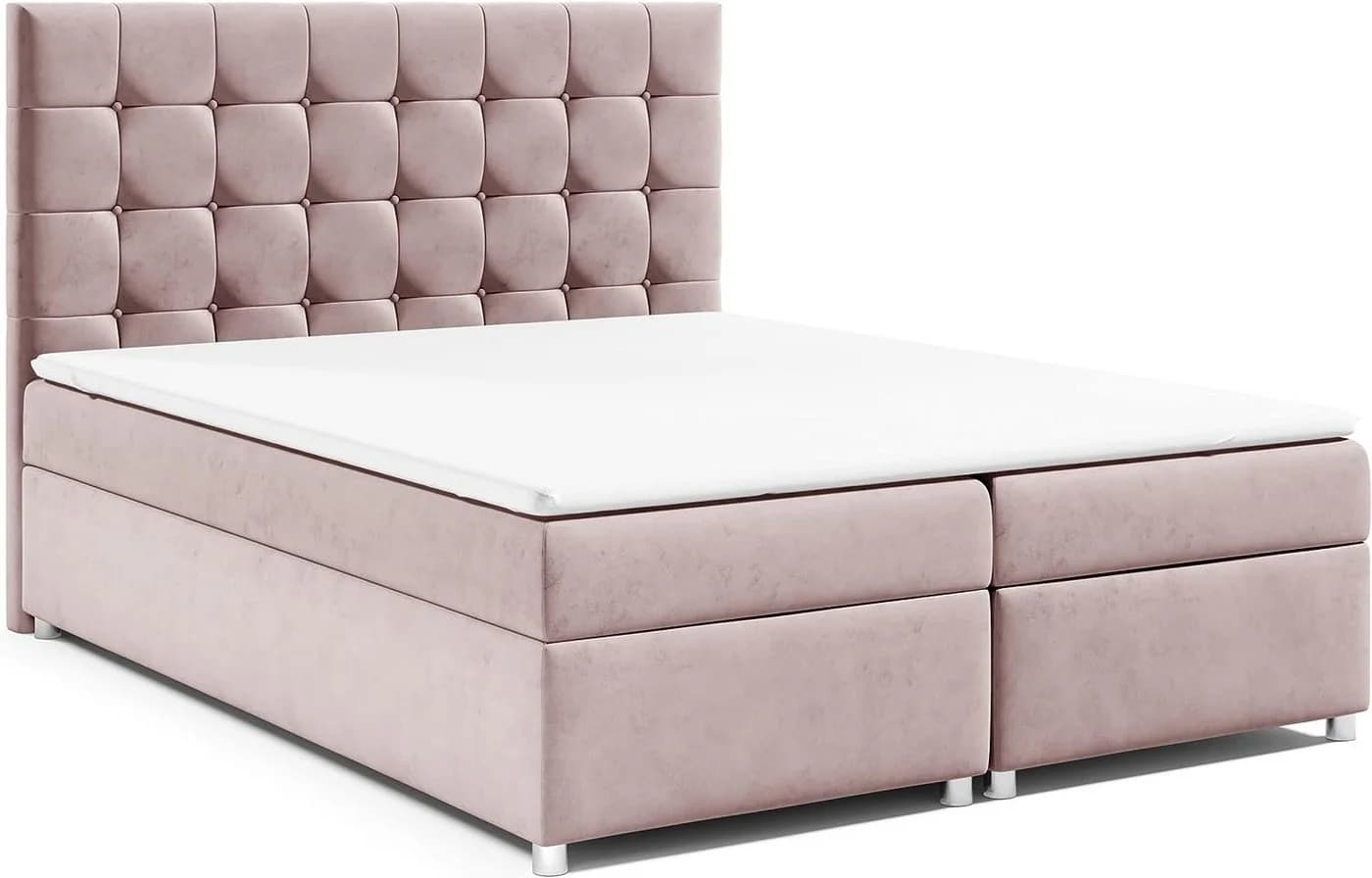 Best for Home Boxspringbett Trinity K-9 Rosa mit Bettkasten & Topper - Bild 2