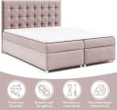 Best for Home Boxspringbett Trinity K-9 Rosa mit Bettkasten & Topper Bild 3