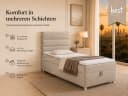 Best for Home Boxspringbett K-4 Beige mit Stauraum & Topper Bild 3