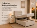Best for Home Boxspringbett K-4 Beige mit Stauraum & Topper Bild 5
