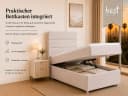 Best for Home Boxspringbett K-4 mit Stauraum, Topper & Bonellfederkern Creme Bild 5