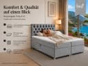 Best for Home Boxspringbett mit Bettkasten Grau Polsterbett Bild 3