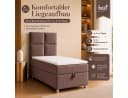 Best for Home Boxspringbett Trinity K-2 mit Bettkasten & Topper Braun Bild 3