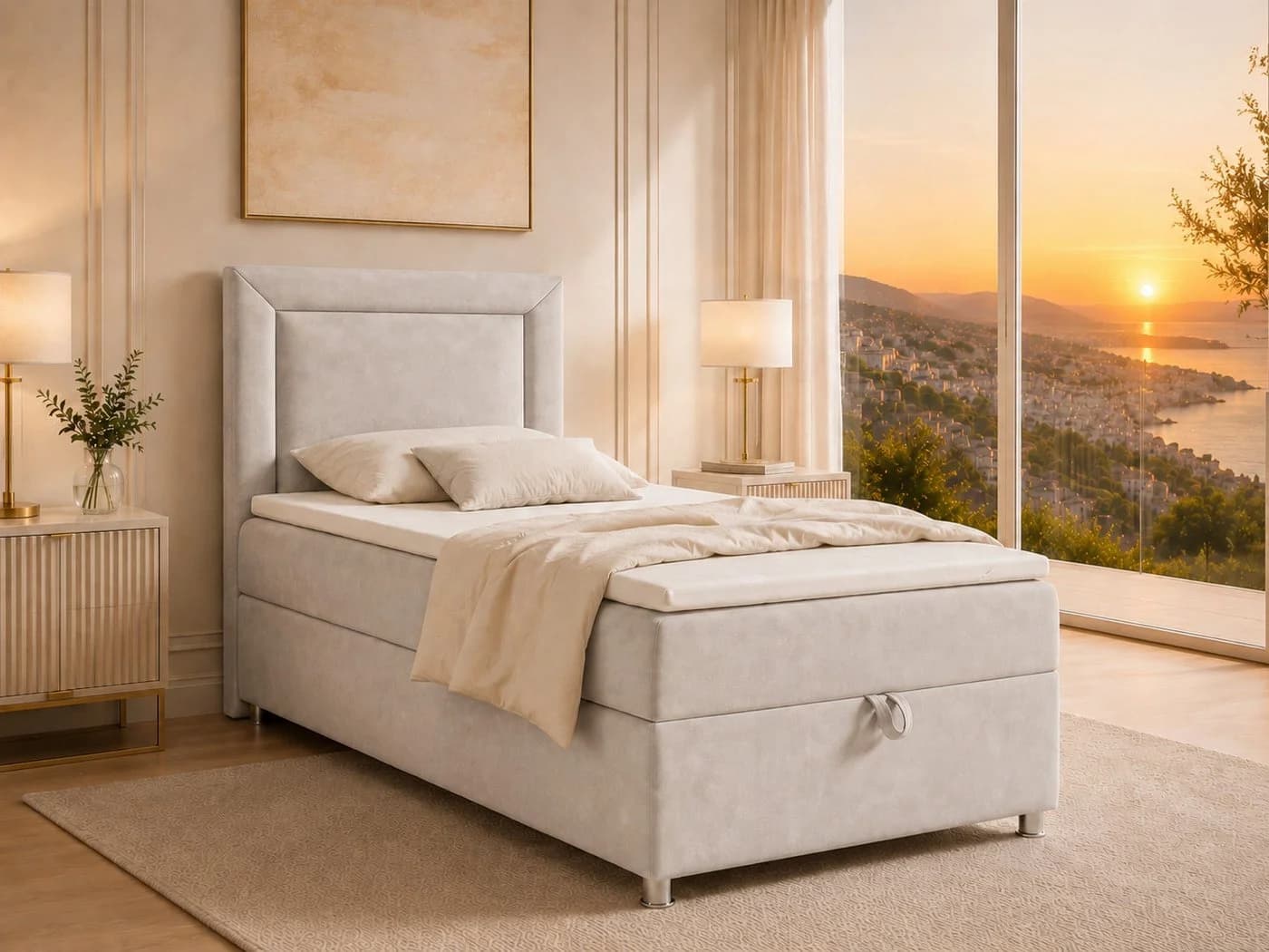 Best for Home Boxspringbett Trinity K-3 mit Bettkasten und Topper Beige - Bild 2
