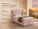Best for Home Boxspringbett Trinity K-3 Rosa mit Bettkasten und Topper Bild 3