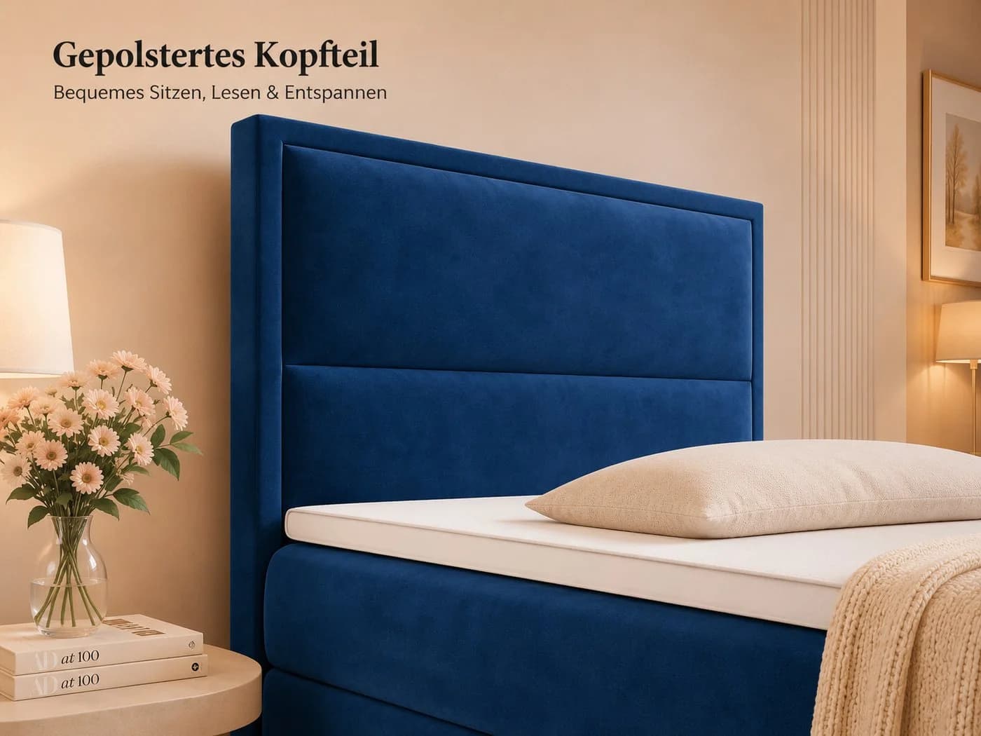 Best for Home Boxspringbett K-11 SINGLE mit Bettkasten und Bonellfederkern - Bild 4