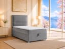 Best for Home Boxspringbett K-11 SINGLE mit Bettkasten grau Bild 2