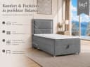 Best for Home Boxspringbett K-11 SINGLE mit Bettkasten grau Bild 3