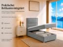 Best for Home Boxspringbett K-11 SINGLE mit Bettkasten grau Bild 5