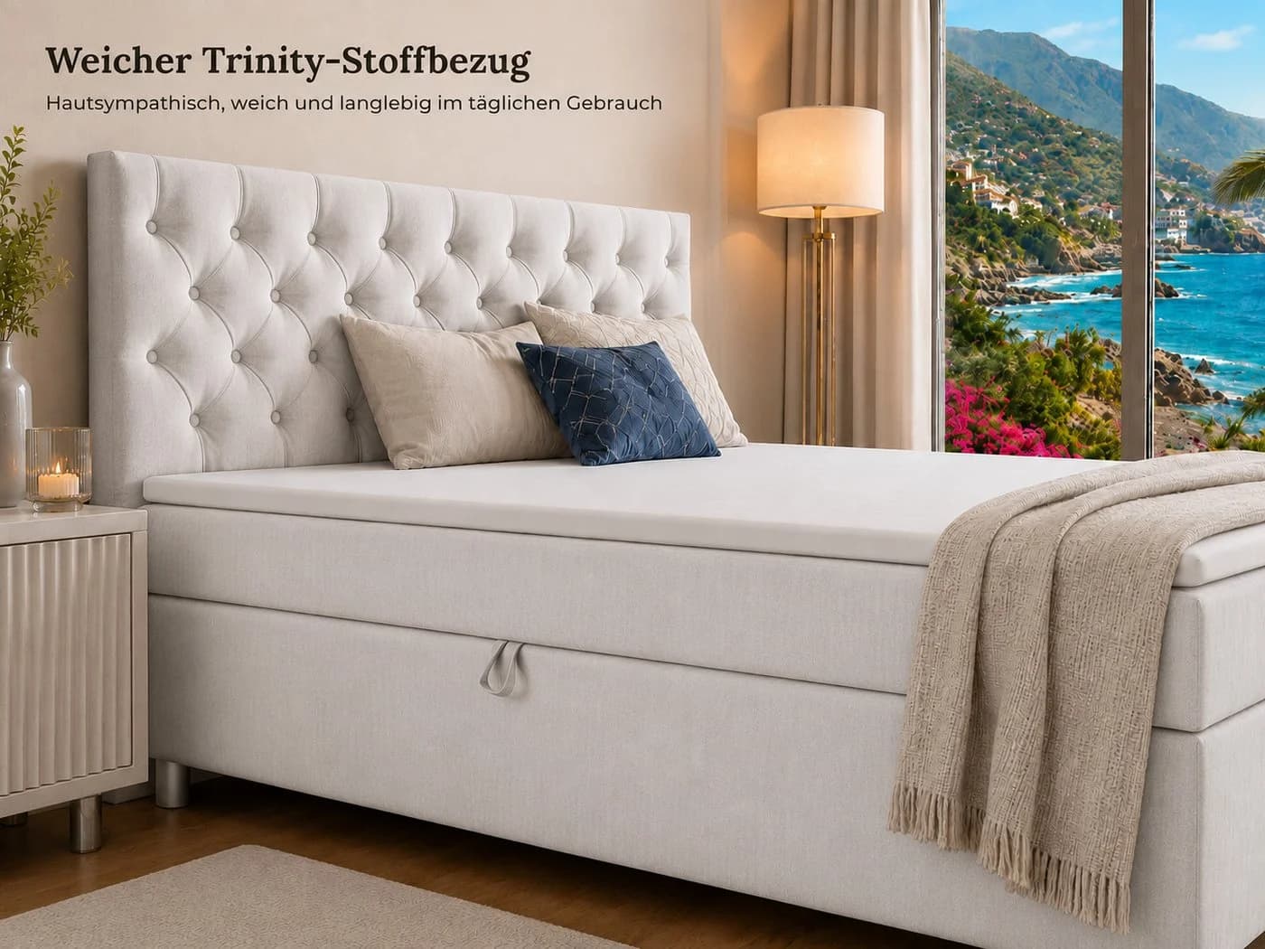 Best for Home Boxspringbett Trinity K-14 mit Stauraum und Topper - Bild 4