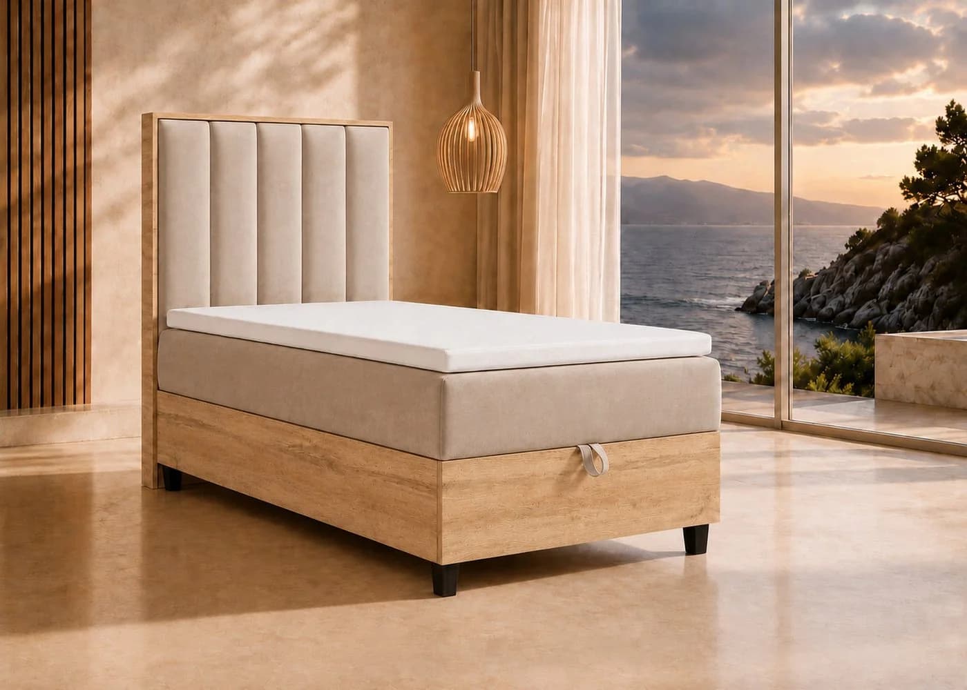Best for Home Boxspringbett Trinity K-10 mit Bettkasten & Topper Beige - Bild 2