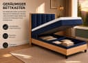 Best for Home Boxspringbett Trinity K-10 mit Bettkasten & Topper Blau Bild 1