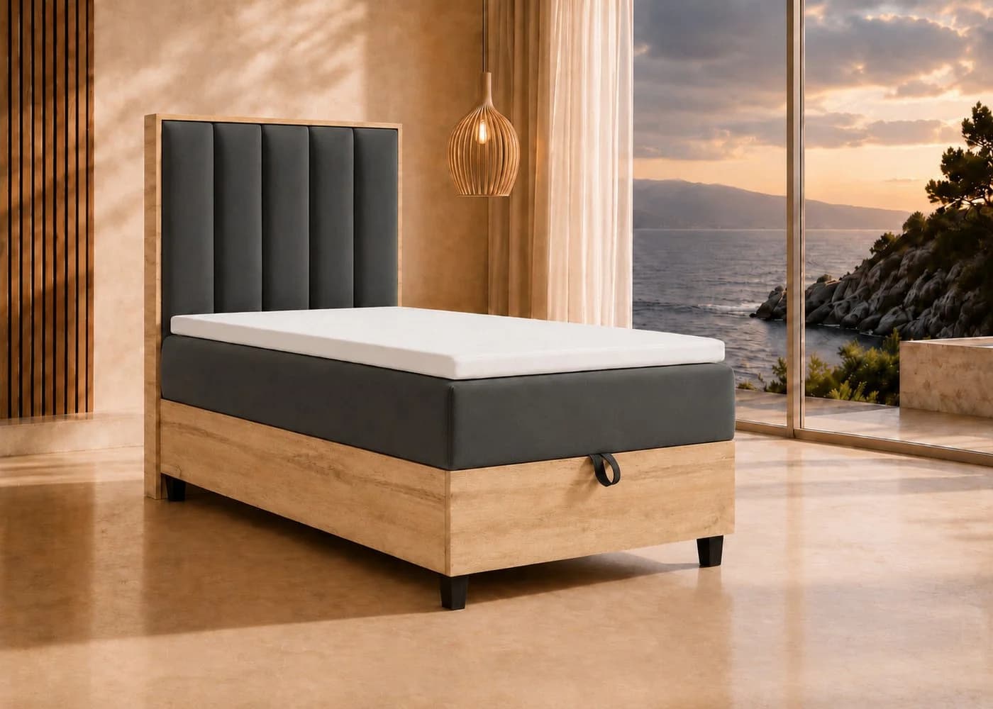 Best for Home Boxspringbett Trinity K-10 mit Bettkasten & Topper grau - Bild 2
